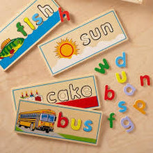 Load image into Gallery viewer, Melissa & Doug See & Spell Wooden Educational Toy With 8 Double-Sided Spelling Boards and 64 Letters