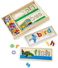 Load image into Gallery viewer, Melissa & Doug See & Spell Wooden Educational Toy With 8 Double-Sided Spelling Boards and 64 Letters