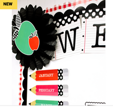 Load image into Gallery viewer, Red Gingham Rolled Scalloped Borders