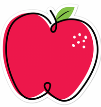 Load image into Gallery viewer, Doodle Apple Red 6" Designer Cut-Outs