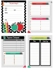 Load image into Gallery viewer, Black & White Stylish Brights Lesson Planner with Stickers