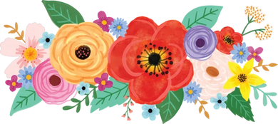 Large wildflower bulletin board with bright colorful flowers, perfect for classroom decor. Featuring cheerful floral designs in pink, red, yellow, and green, ideal for displaying student work or announcements.