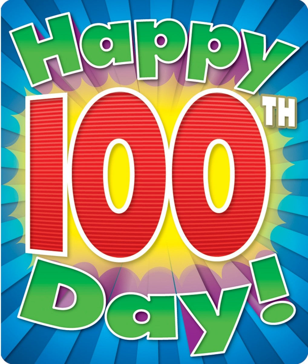 Happy 100th Day Sticker Badges
