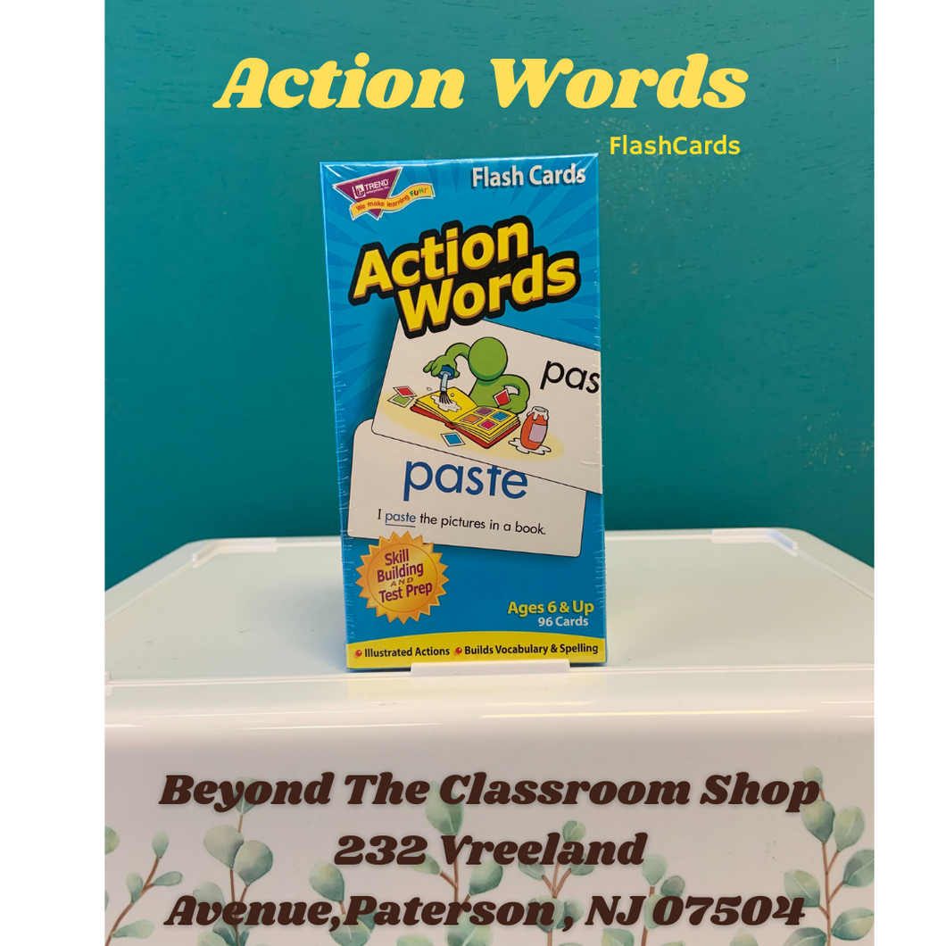 Action Words Flash Cards