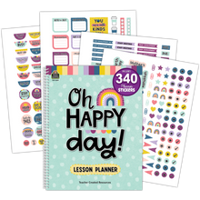 Load image into Gallery viewer, Oh Happy Day Lesson Planner with Stickers
