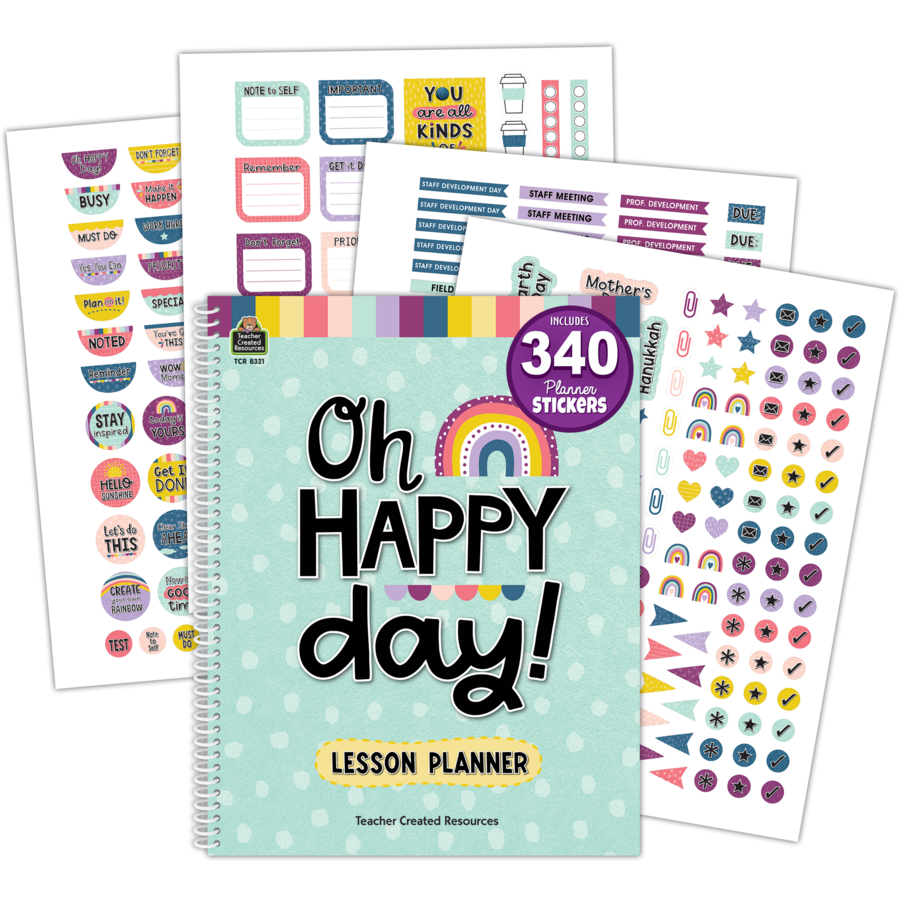 Oh Happy Day Lesson Planner with Stickers